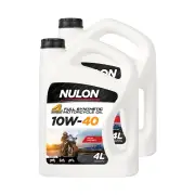 2 x Nulon Full Synthetic 10W-40 Motorcycle 4 Stroke Engine Oil 4L FSMC10W40-4