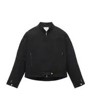 padded cotton jacket M black