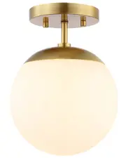 JONATHAN Y Marcel Bistro 7.75in IrLED Semi Flush Mount