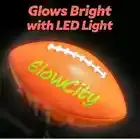 Glowcity - Glow in the Dark Football - Light up LED Ball - Perfect for Evening