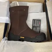 WOLVERINE Men's Warriors WP Safety Boots, Brown Leather, 13, W10927