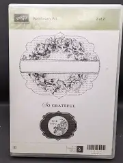 Stampin Up Rubber Stamp Set -APOTHECARY ART 2 of 2 - NEW #125527