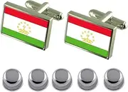 [Select Gifts] Shirt Dress Studs Tajikistan Flag Cufflinks