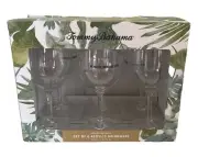 TOMMY BAHAMA 6pc Set Acrylic Wine Glasses BPA Free Clear 22 oz ~ NEW IN BOX