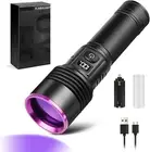 365Nm UV Light Torch, 50W Powerful Black Light Torch with LCD Screen, Rechargeab