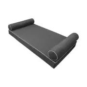 |SLIPCOVER ONLY|S5 Daybed Mattress Bolster Covers Contrast Pipe Full AD003