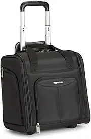 [Amazon Basics] Underseat Carry On Luggage with Wheels - 36cm Rolling Travel Bag, Black