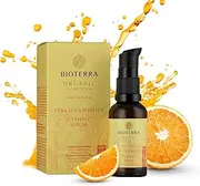 BIOTERRA Collagen Booster Vitamin C Serum - Anti-Aging Face Moisturiser with Vitamin C & Aloe & Jojoba and Rosemary Oil - Brightening Serum for All Skin Types - Anti-Wrinkle Face Serum for Fine Lines (30ml)