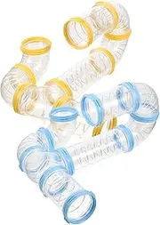ibasenice 2Sets DIY Hamster Tunnel Connectors Clear Tube Connectors for Pets for Hamsters Squirrels and Guinea Pigs Easy to Clean and Install
