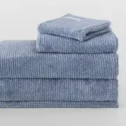 Sheridan Living Textures Towel Collection in Orient Blue Size: Face Washer Material: Cotton @Sheridan Rewards