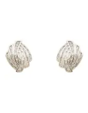 [Barcs] Mosaic Crystal Earrings in Silver