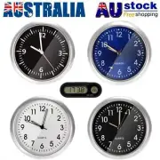 Mini Pocket Quartz Analog Watch Stick-On Clock for Home Car Boat Motorcycle Bike