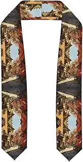 [SKKNT] Italian Street Print Graduation Shawl Stole For Academic Commencements Honor Sash Congratulations Gift