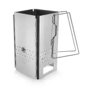 Folding Charcoal Chimney Starter Stainless Steel BBQ Charcoal Grill I1L5