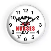 Happy Nurses Day Wall Clock, Gift for Nurses, Healthcare Decor, Appreciation