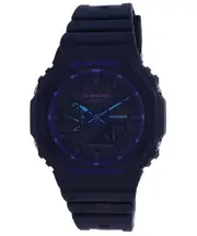 Casio G-SHOCK Analog Digital World Time Alarm Timer GA-2100VB-1A 200M Mens Watch