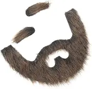 1 Set Simulated Fake Beard Cosplay Prop Faux Eyebrow Prop Cosplay Supply Stage Cosplay Eyebrow Costume Eyebrow Cosplay Beard Dense Fake Beard Mustaches Self Adhesive for Adults