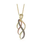 Le Vian Chocolate Gladiator Tri-Tone 0.23 ct. tw. Diamond Pendant