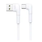 Phone Cable REMAX Type-C 2.1A Fast Charge Data Cable 90° elbow design Samsung White