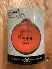 Fiesta ® Christmas Ornament FIRST FIRE POPPY (Bright Rustic Orange) NEW