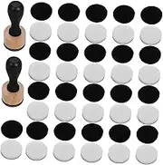 HORIALENCE 2pcs Mini Ink Blending Tools with Wood Handle and Foam Refills for Crafting Stamping Scrapbooking and Painting Durable Sponges for Ink Blending Effects