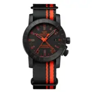 Glycine Airman GMT Swiss Made Automatic 42mm Black Dial Nylon Strap Watch GL0497