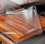 Wooden Floor Chair Mat, Clear Floor Protector, 120 * 130CM Polymer Clear Desk Cover 2mm Thickness Scratch Resistant Non-Slip PVC Chair Mat(1.5mm Thickness,120 * 90CM)