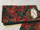 POINSETTIA PARADISE 100% Cotton Dinner Napkins 17” SET/8 Vintage Kmart NEW NOS