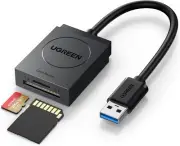 UGREEN SD Card Reader USB 3.0 Dual Slot Flash Memory Card Reader TF, SD, MicroSD