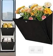 Jubepk Over Door Shoe Organizers, Fabric Waterproof Boot Hanger, 27.4/25/1.9 Inches, Portable Closet Shoes Basket, Boots Organizer, Pocket Hanging Storage for Dorms, Closets, Black