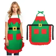 Christmas Christmas Santa Claus with 2 Pockets, Kitchen Cooking One Size Apron