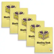 5pc Spirax Meeting Book A4 Template Writing Notebook/Log Stationery 140-Pages