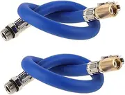 PLAFOPE Fitment Car Bike Inflator Hose Pressure Gauge Extension Tube Chuck Adapter