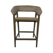 CR Amarest Solid Timber Frame Rattan Counter Stool
