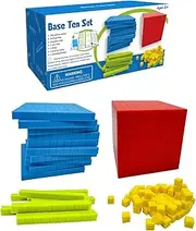 Base Ten Blocks Set | Math Game Cubes Base Ten Blocks,Preschool Learning Counting Blocks, Educational Toys to Teach Number Concepts & Place Value