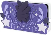 GeekShare weiche Silikon-Switch-Dock-Abdeckung, kratzfeste Frontplatte, Ärmelpolster, kompatibel mit Nintendo Switch/OLED-Ladestation – Star Wings-Serie, dunkle Version