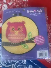 Dimensions Learn a Craft Owl Felt Applique Kit 6" NEW