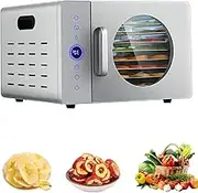 1000W Food Dryer Machine, 8 Tier Commercial vegetable Dehydrator Machine with Temperature Adjustment (35~90°C) and 360° hot air drying, LED Display Digital Timer, for Drying Fruit, Meat, Vegetable