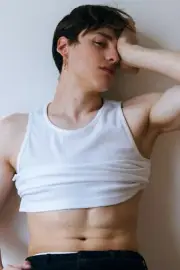 [K248] Handsome Man Cute Male Model Showing Off Body Physique Art Photography