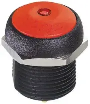 Apem PUSH BUTTON SWITCH 200mA Momentary SPST Solder, Dome Illuminated RED/RED