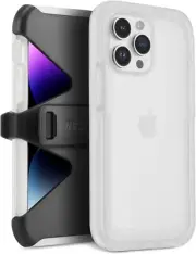 Pelican Voyager Case and Holster Wireless Charging Apple iPhone 14 Pro (Clear)