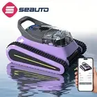 Pool Robot Cordless Robotic Pool Vacuum Cleaner 180W Suction Power Wall Floor