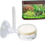 Low-Pressure Aquarium Bubbler - Transparent CO2 Diffuser Kit | Nano Ceramic Atomizer for Planted Fish Tanks | Enhances Oxygenation and Plant Growth Compatible with Standard Air Pumps of for and with