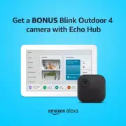 Home Security Bundle, Echo Hub with Alexa + Blink Outdoor Wire-Free Camera