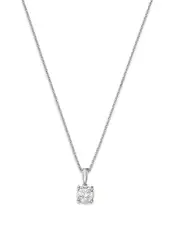 Bloomingdale's Fine Collection Diamond Colorless Solitaire Pendant Necklace in 18K White Gold, 0.75 tcw