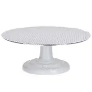 Revolving Cake Decorating Stand, Aluminum Turntable and Cast Iron Base with N...