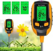 Soil Moisture Meter, 4-in-1 Soil PH Meter, Soil Tester, Digital Soil PH Teste...