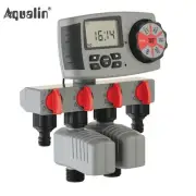 Automatic 4-zone Water Timer Controller System with 2 Solenoid Valve