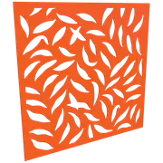 ProtectorAl 300 - 1200 x 300 - 1200mm Orange / Gloss White Large Leaf Unframed Composite Deco Panel