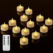 24 PCS LED Tea Lights with Timer, Remote Control, Flameless LED Candles, Electric Flickering Battery-Operated Tealights for Home, Room, Table, Halloween, Christmas Decoration
